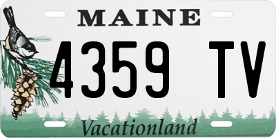 ME license plate 4359TV