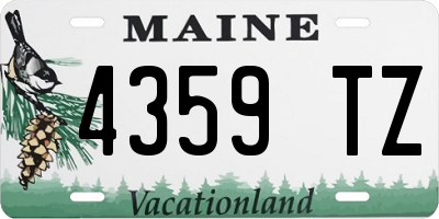ME license plate 4359TZ