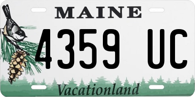 ME license plate 4359UC