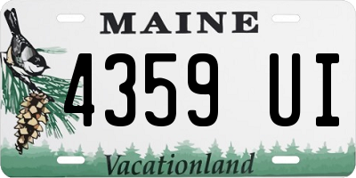 ME license plate 4359UI