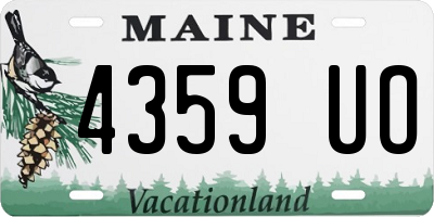 ME license plate 4359UO