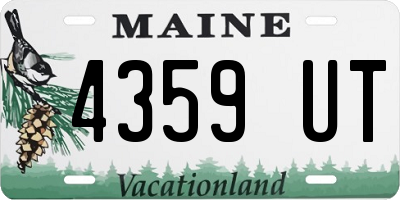 ME license plate 4359UT