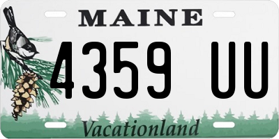 ME license plate 4359UU