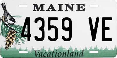 ME license plate 4359VE
