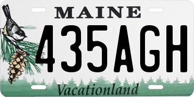 ME license plate 435AGH