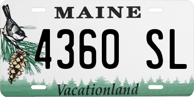 ME license plate 4360SL