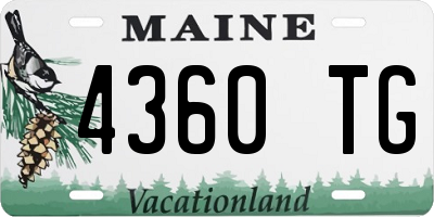 ME license plate 4360TG