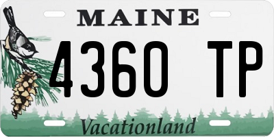 ME license plate 4360TP