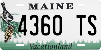 ME license plate 4360TS