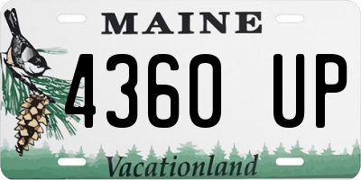 ME license plate 4360UP