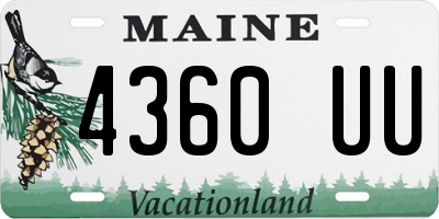 ME license plate 4360UU