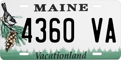 ME license plate 4360VA