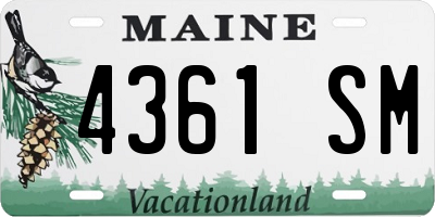 ME license plate 4361SM