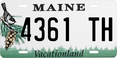 ME license plate 4361TH