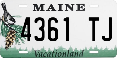 ME license plate 4361TJ