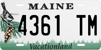 ME license plate 4361TM