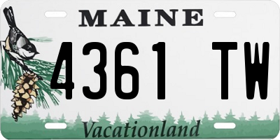 ME license plate 4361TW