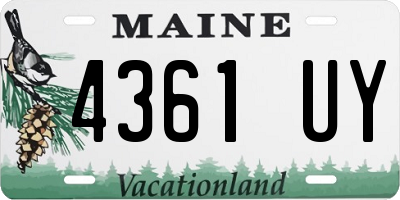 ME license plate 4361UY