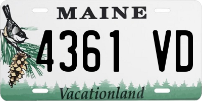 ME license plate 4361VD