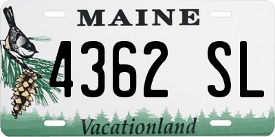 ME license plate 4362SL