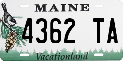 ME license plate 4362TA