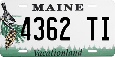 ME license plate 4362TI