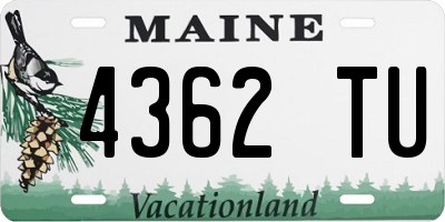 ME license plate 4362TU