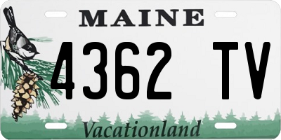 ME license plate 4362TV