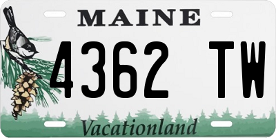ME license plate 4362TW