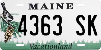 ME license plate 4363SK