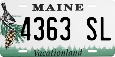 ME license plate 4363SL