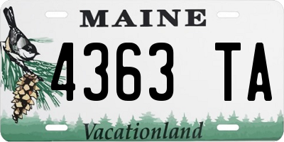 ME license plate 4363TA
