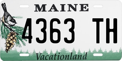 ME license plate 4363TH