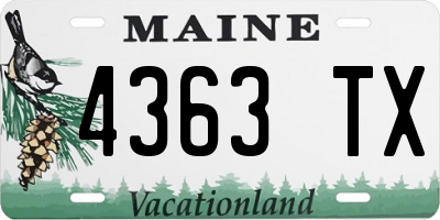 ME license plate 4363TX