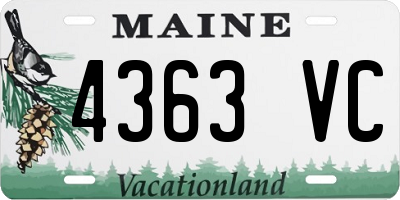ME license plate 4363VC