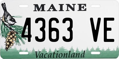 ME license plate 4363VE
