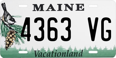 ME license plate 4363VG