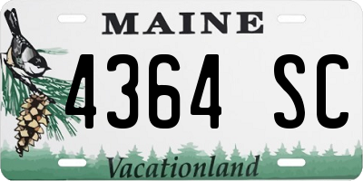 ME license plate 4364SC