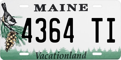 ME license plate 4364TI