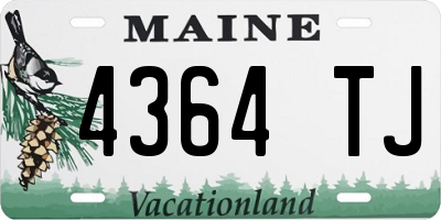 ME license plate 4364TJ