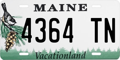 ME license plate 4364TN