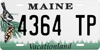 ME license plate 4364TP