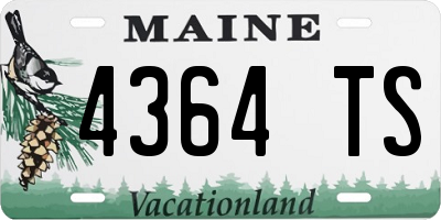 ME license plate 4364TS