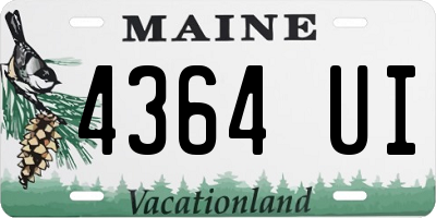 ME license plate 4364UI
