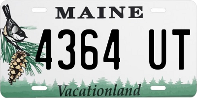 ME license plate 4364UT