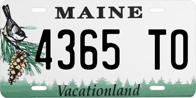 ME license plate 4365TO