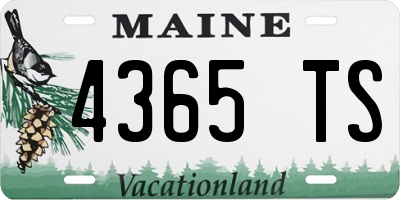 ME license plate 4365TS
