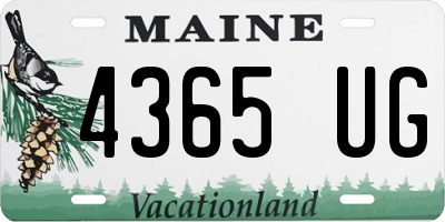 ME license plate 4365UG