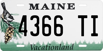ME license plate 4366TI