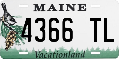 ME license plate 4366TL